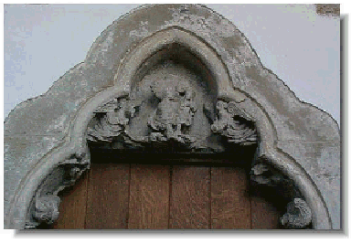 [Detail over vestry doorway. ]